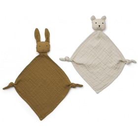 Bild på Liewood Yoko Snuttefilt 2-pack (Olive Green/Sandy Mix)