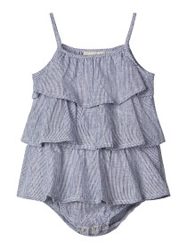 Bild på Lil Atelier Gyrit Volangprydd Body (Blå/Vit)