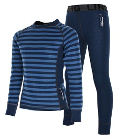 Bild på Lindberg Stripe Underställ Merino (Navy)