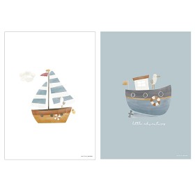 Bild på Little Dutch Poster A3 Sailors Bay (Blue)