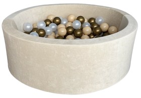 Bild på Little Louie Bianca Sammet Bollhav 30x90 cm (Beige)