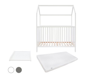 Bild på Little Louie Leon Spjälsäng, Little Louie Maja Skötbord och Babymatex Madrass Softi Plus