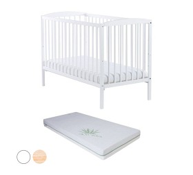 Bild på Little Louie Stella Spjälsäng och Babymatex Madrass Eco Green 120x60 cm
