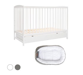 Bild på Little Louie Stella Spjälsäng och Mantulien Babynest Linn