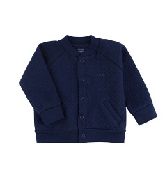 Bild på LIVLY Classic Bomber cardigan (Navy jacquard)