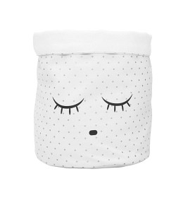 Bild på LIVLY Sleeping Cutie Canvas Basket Medium (Vit)