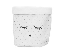 Bild på LIVLY Sleeping Cutie Canvas Basket Small (Vit)