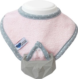 Bild på LullaLove Haklapp med Gummibitis (Rosa)
