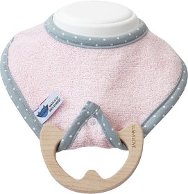 Bild på LullaLove Haklapp med Träbitis (Rosa)