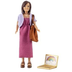 Bild på Lundby Mamma med dator och väska