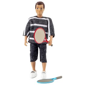 Bild på Lundby Pappa med två tennisrack