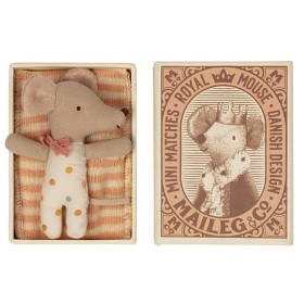 Bild på Maileg Babymus i matchbox (Flicka)