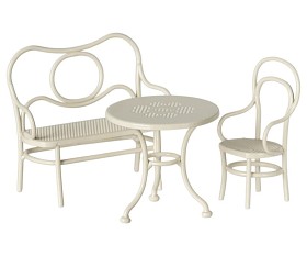 Bild på Maileg Caféset Mus Liten (Off white)