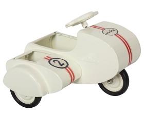 Bild på Maileg Metallcooter med sidovagn (White)