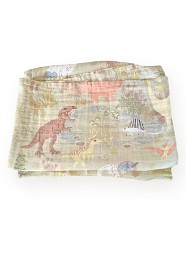 Bild på Majvillan Muslinfilt 130x180 cm Dinosaur Vibes (Green)