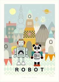 Bild på Majvillan Poster 50x70 Robot
