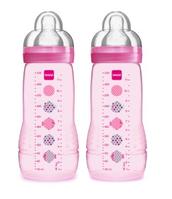 Bild på MAM Nappflaska Baby Bottle 330 ml 2-pack (Rosa)