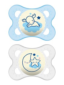 Bild på MAM Original Night Napp 2-pack 0-6m (Blå)