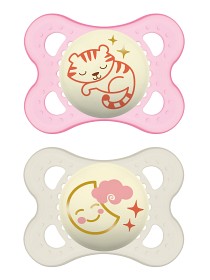 Bild på MAM Original Night Napp 2-pack 0-6m (Rosa)
