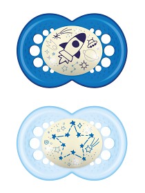 Bild på MAM Original Night Napp 2-pack 16-36m (Blå)