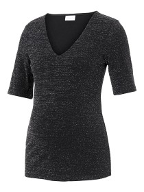 Bild på Mamalicious Glittrig Jersey Top (Svart)
