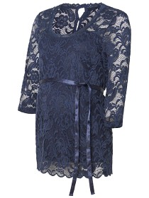 Bild på Mamalicious Gravidblus med spets (Navy blazer)