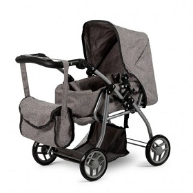 Bild på MaMaMeMo Dockvagn med babylift (Grå)