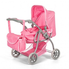 Bild på MaMaMeMo Dockvagn med babylift (Rosa)