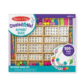 Bild på Melissa & Doug Träpärlor 200 st (Bokstäver)