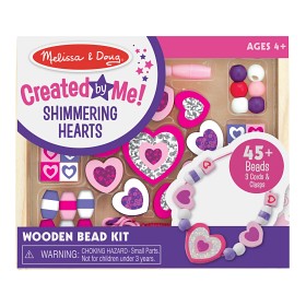 Bild på Melissa & Doug Träpärlor Glänsande 45 st (Hjärtan)