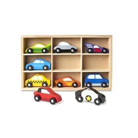 Bild på Melissa & Doug Bilar i trä 9 st
