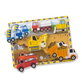 Bild på Melissa & Doug Pussel med tjocka bitar (Arbetsfordon 6-bitar)