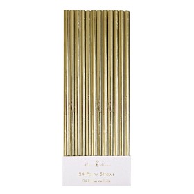 Bild på Meri Meri Sugrör 24-pack (Guld)
