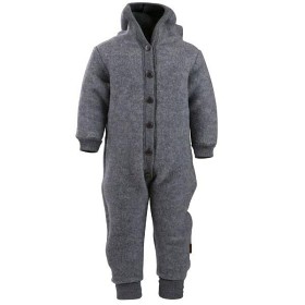 Bild på Mikk-line Babyoverall Merinoull (Melange Grey)