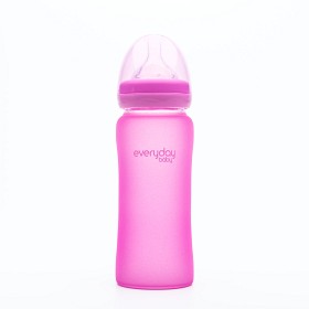 Bild på MilkHero - Nappflaska Glas 300ml (Rosa)