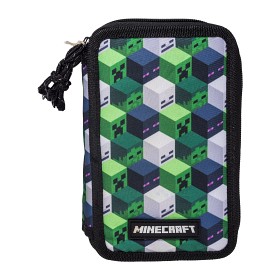 Bild på Minecraft Dubbelt Pennfodral (Grön/Svart)