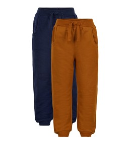 Bild på MINYMO 2-Pack Mjukisbyxor (Brun/Marinblå)