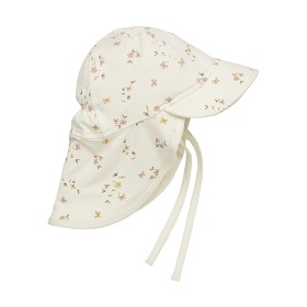 Bild på MINYMO Blommig solhatt i bambu (Vit/Rosa)