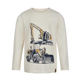 Bild på MINYMO T-shirt med grävmaskiner Strl 86 (Vit)