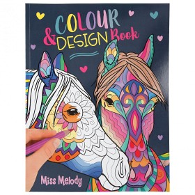 Bild på Miss Melody Colour & Design Målarbok (Hästar)