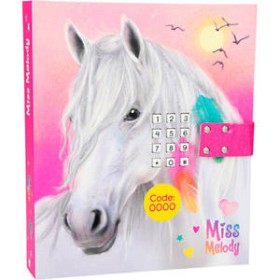 Bild på Miss Melody - Dagbok med kod och musik rosa