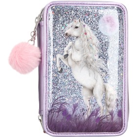 Bild på Miss Melody Trippelpennfodral Glitter (Lila)