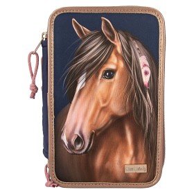 Bild på Miss Melody Trippelpennfodral med quilt Night Horses