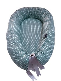 Bild på Mommys Best Baby Babynest Sova XL ( Mint Green Dots )