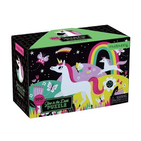 Bild på mudpuppy Glow in Dark Pussel 100-bitar (Enhörning)