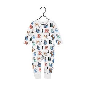 Bild på Mumin Pyjamas Alfabet (Vit) Strl 68