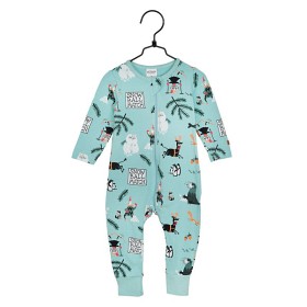 Bild på Mumin Snöbollslek Pyjamas (Grön)