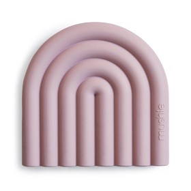 Bild på Mushie Bitleksak Regnbåge (Mauve)