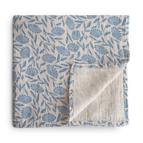 Bild på Mushie Muslinfilt (Blue Flowers)