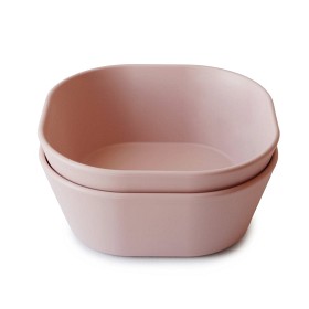 Bild på Mushie Skål Square 2-pack (Blush)